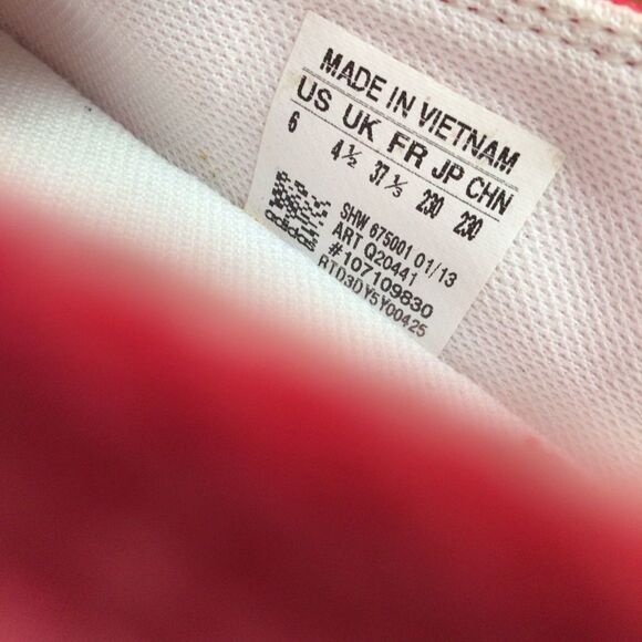 ADIDAS cute little ballerina shoes lightweight round toe white sole red/orange 6 - Picture 8 of 11